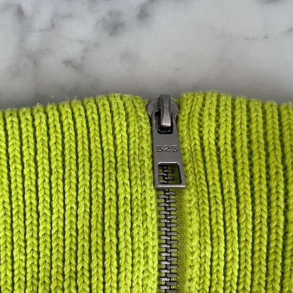 525 Neon Long-Sleeve Quarter-Zip Sweater Neon Chartreuse Sz Med - Picture 12 of 12